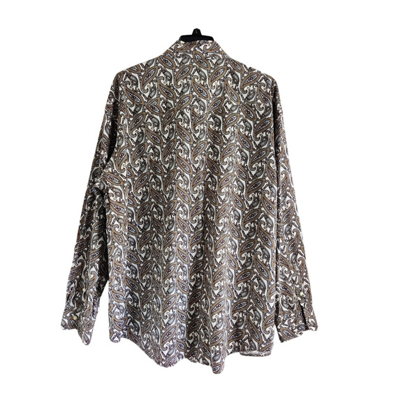 Rough Stock Panhandle Slim Long Sleeve Paisley Pearl Snap Shirt Western Men's XL - Picture 2 of 11